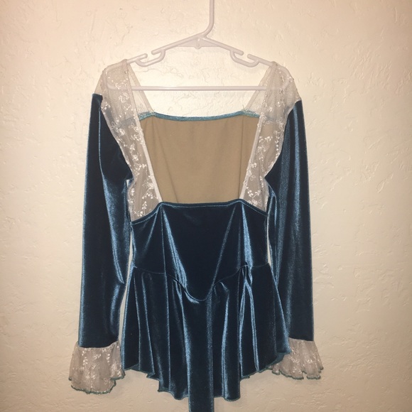 Navy Flying Camel Figure Skating Dress - Picture 2 of 3